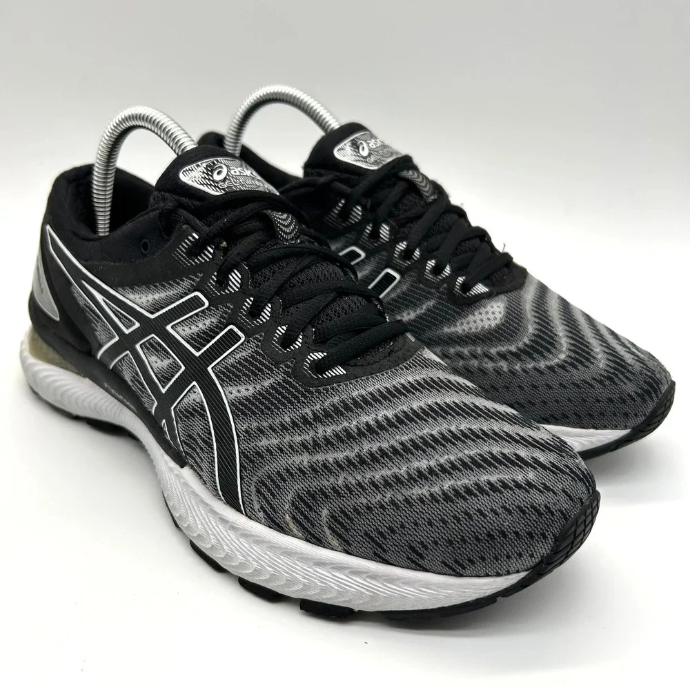 ASICS Gel-Nimbus 22 Shoes Womens 9 Wide Black White‎ Running Sneakers 1012A586